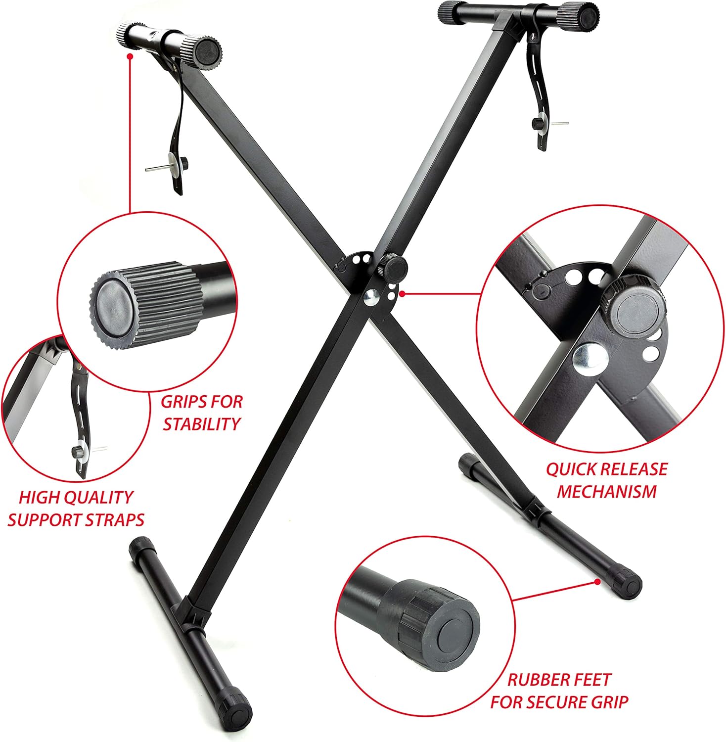 61 Key Keyboard Piano Stand with Pitch Bend Kit, Piano Bench, Headphones, Keynote Stickers X936893