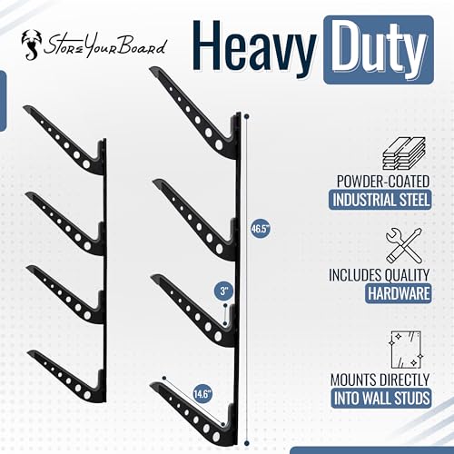 Adjustable Surfboard Storage Rack, 4 Board Wall Mount T43409