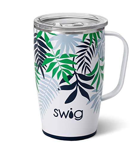 18 oz Insulated Stainless Steel Travel Mug with Handle and Lid N84799