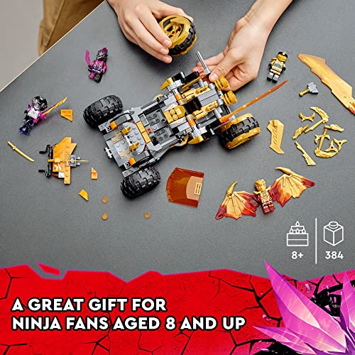 Cole’s Dragon Cruiser Car Toy with Golden Kai, Cole and Snake Warrior Minifigures A184