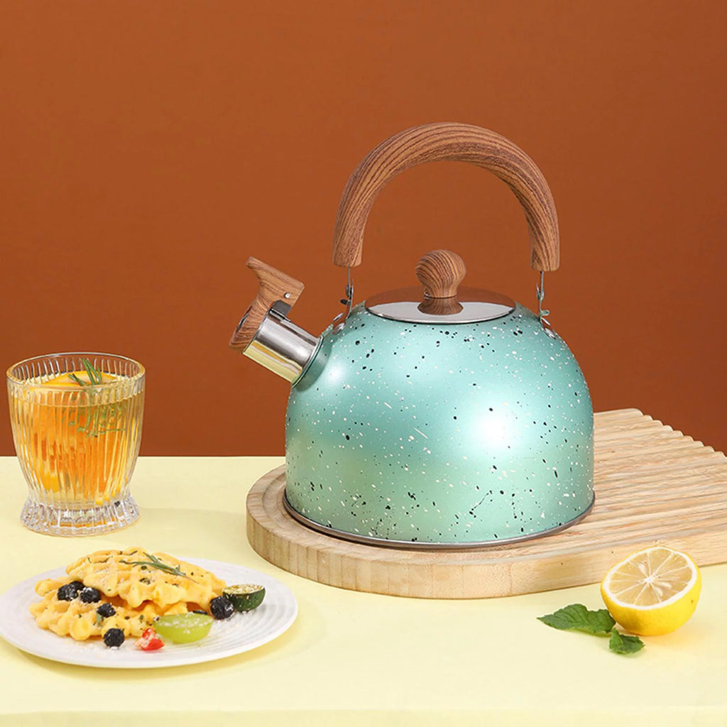 Green Stainless Whistling Water Kettle F934