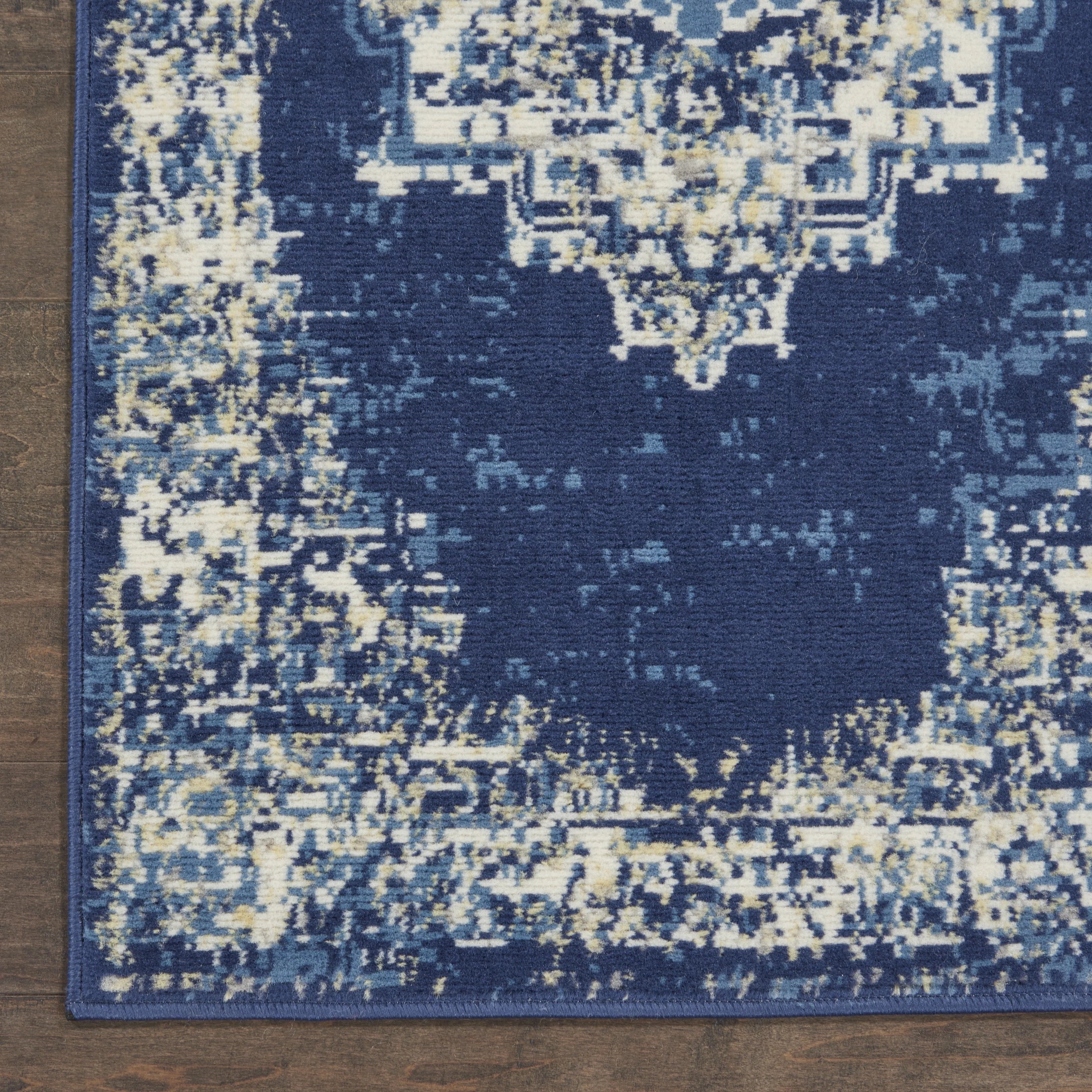 Navy Blue 7'10" x 9'10" Area Rug H688