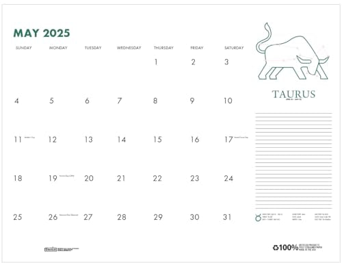 18.5 x 13 Inches Monthly Desk Pad Calendar Q198