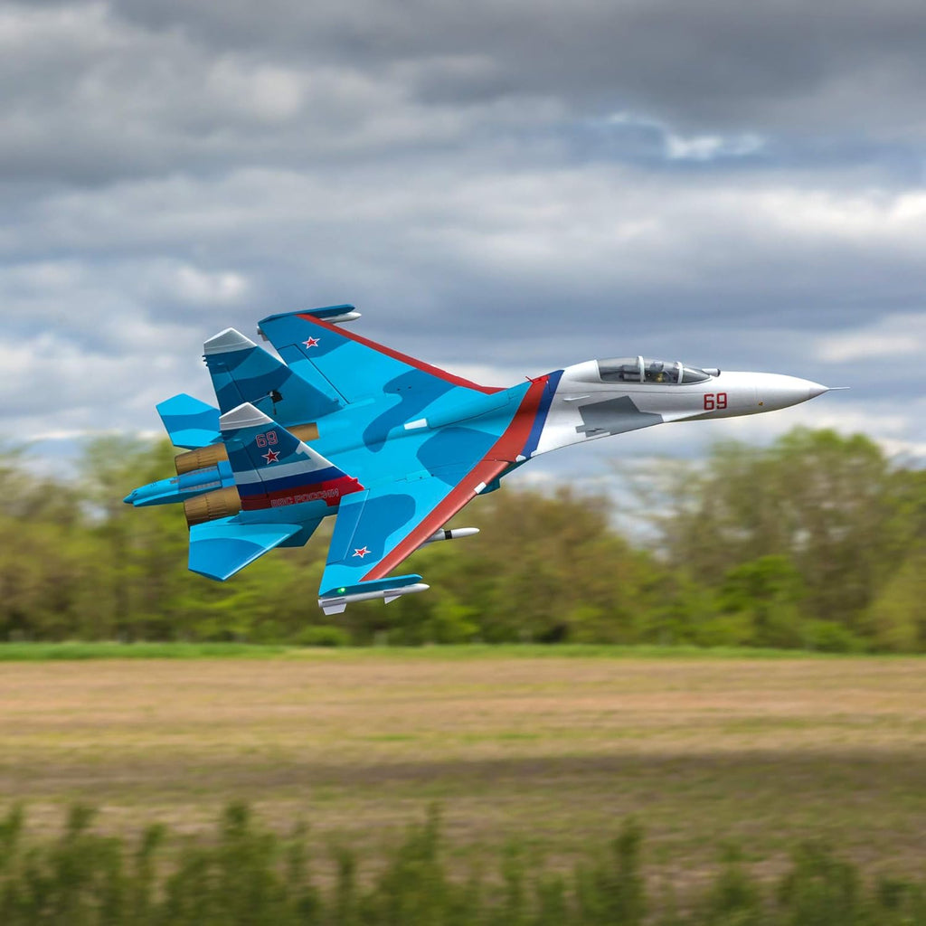 RC Airplane SU-30 Twin 70mm EDF BNF Basic 1100mm S843