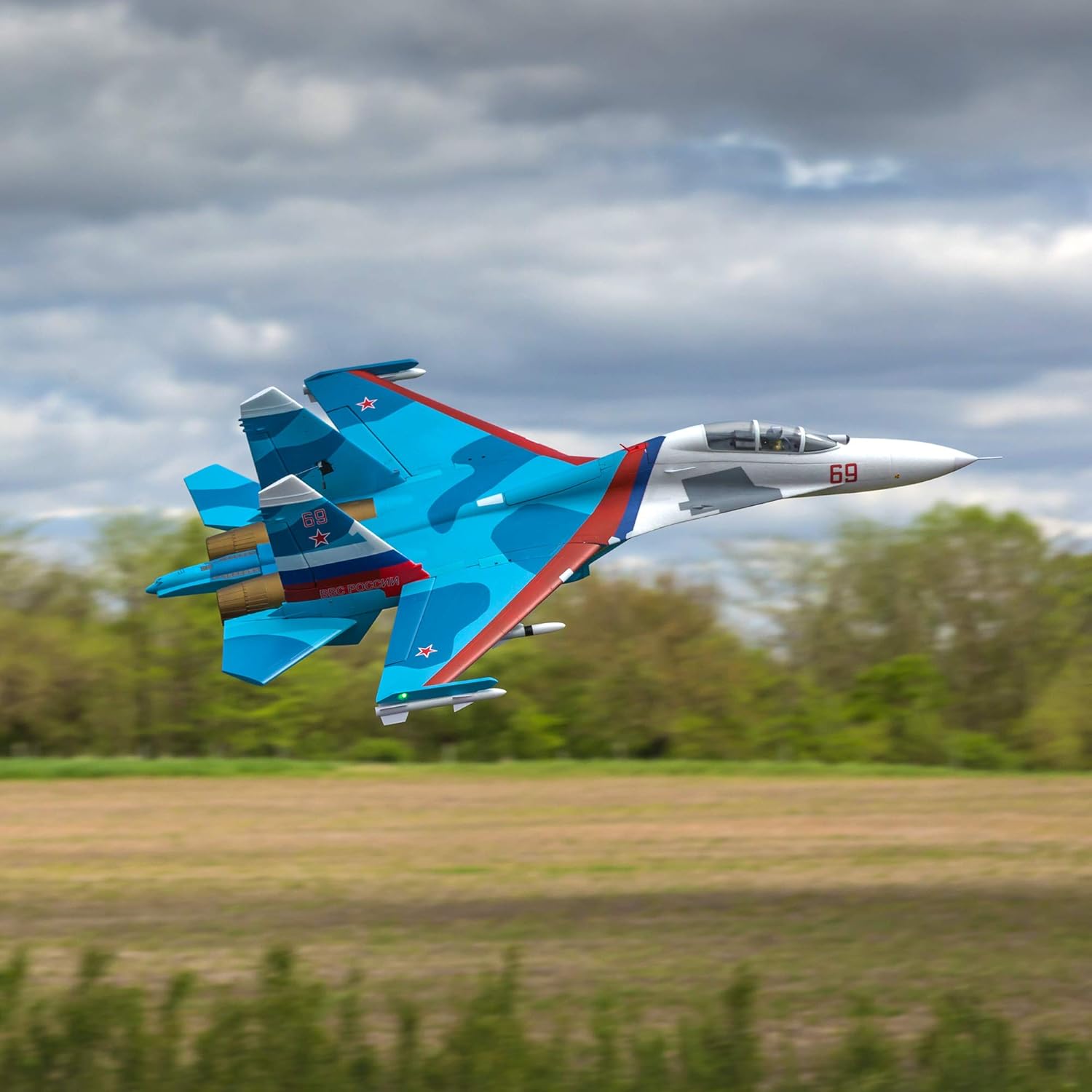RC Airplane SU-30 Twin 70mm EDF BNF Basic 1100mm S843