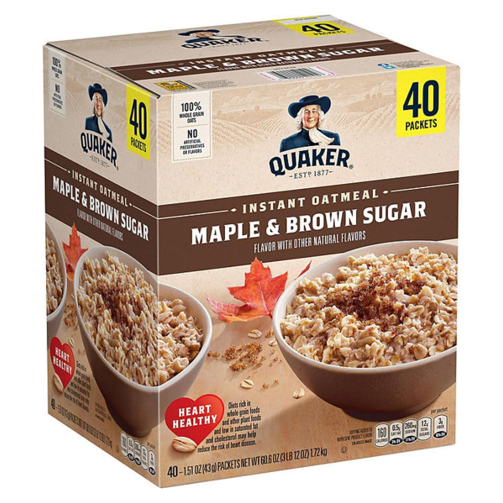 Maple & Brown Sugar Instant Oatmeal, 1.51 Ounce (Pack of 40) D812190