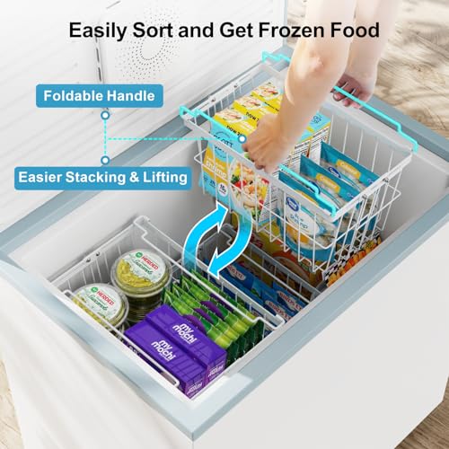 3 Pack Adjustable Black Freezer Organizer Bins T62813
