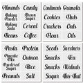 32 Count Clear Black Preprinted Label Stickers F9642