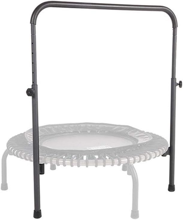 Black 39-Inch Fitness Rebounder Trampoline with Steel Handle Bar D261