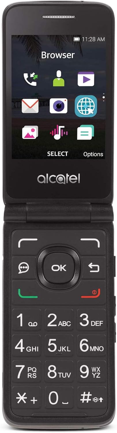 Black 4G Prepaid Flip Phone V2832