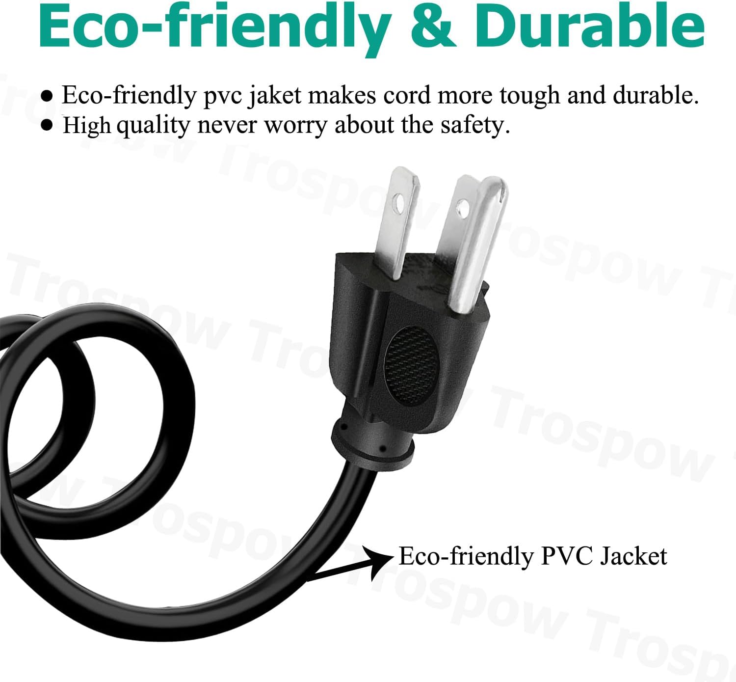 3 prong 8.2ft AC Power Cord Cable G605