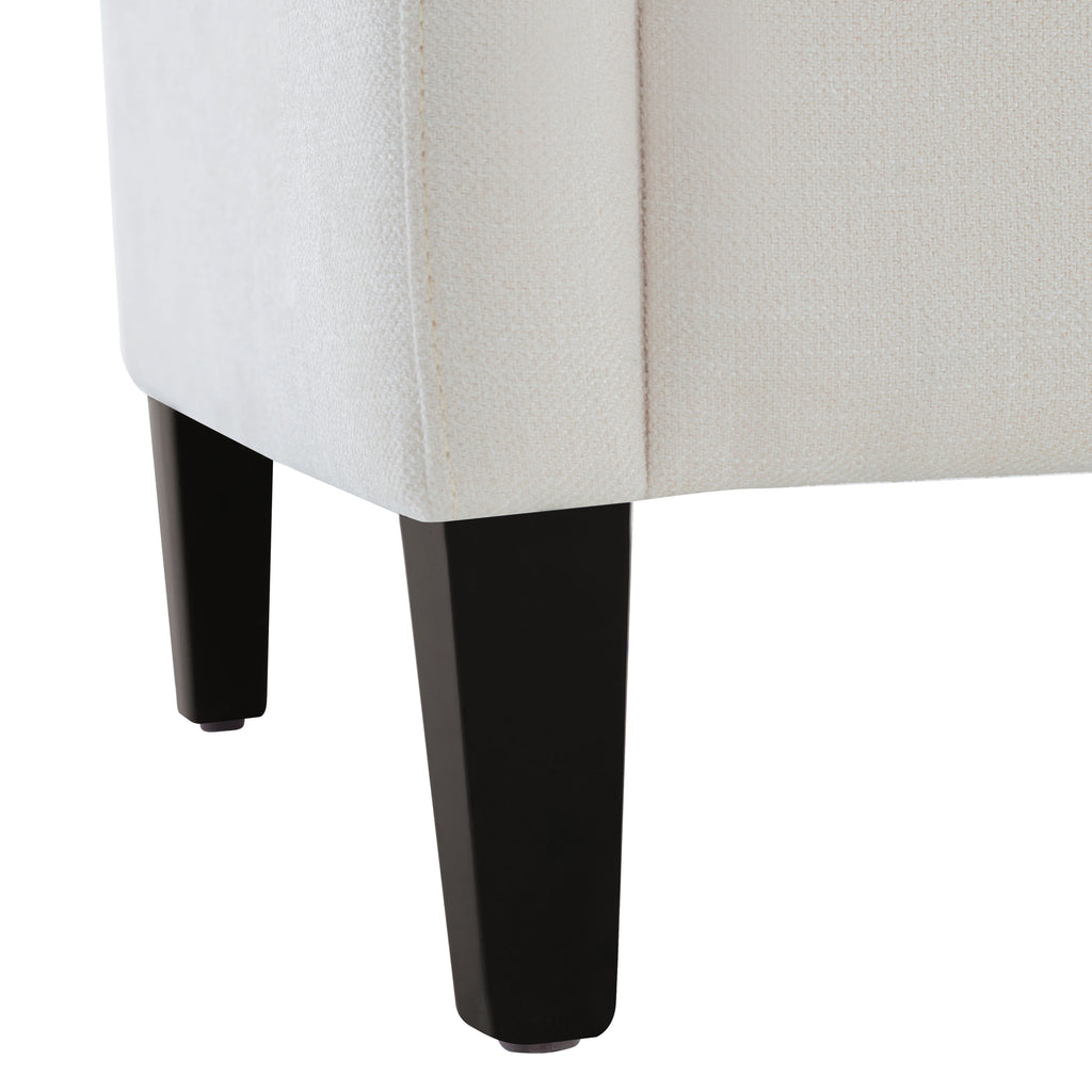 Beige Fabric Accent Chair with Wood Frame B144199
