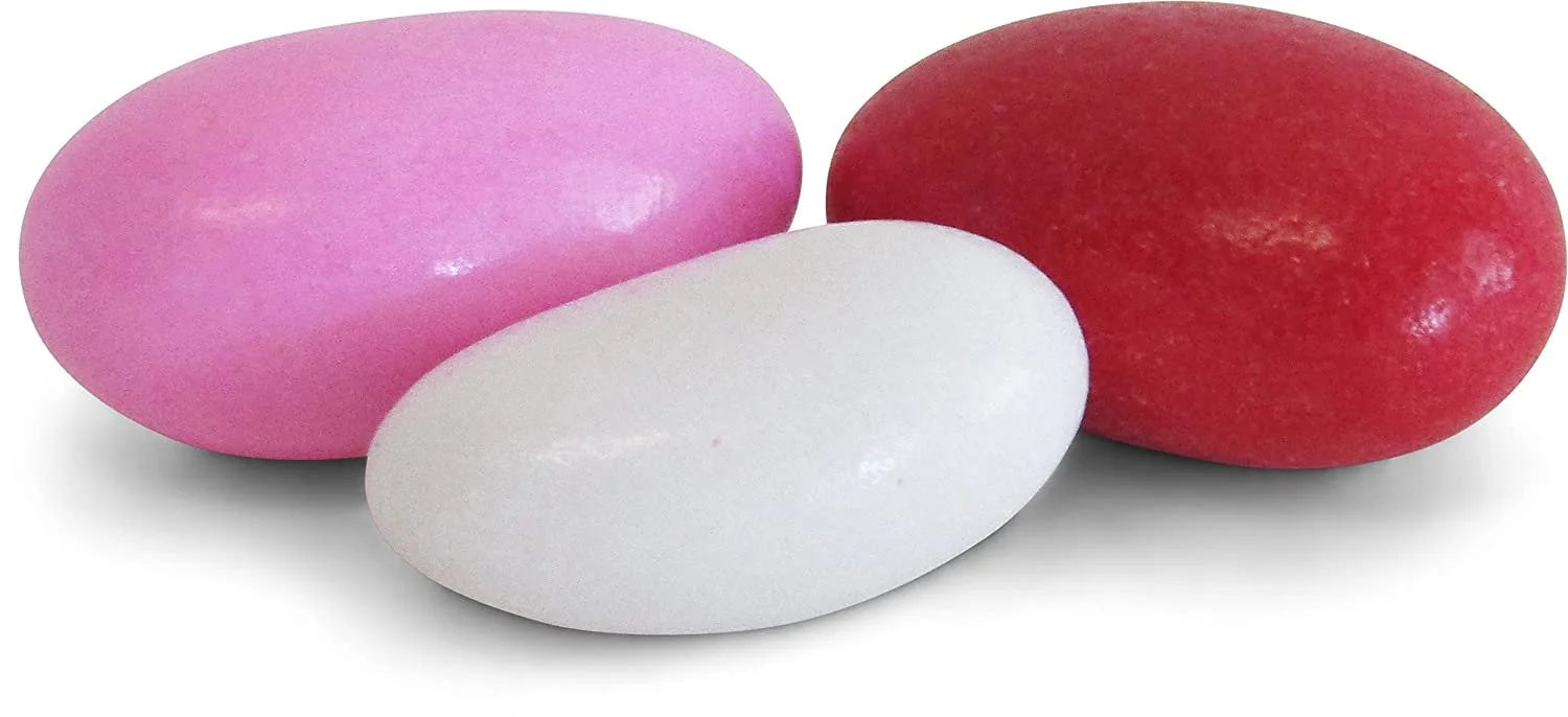 Red Pink & White Jordan Almonds Mix, 3.5 LBS Jumbo Container E7395