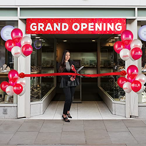 25" Giant Scissors with Gold Satin Ribbon, Banner, Bows, Balloons Y362