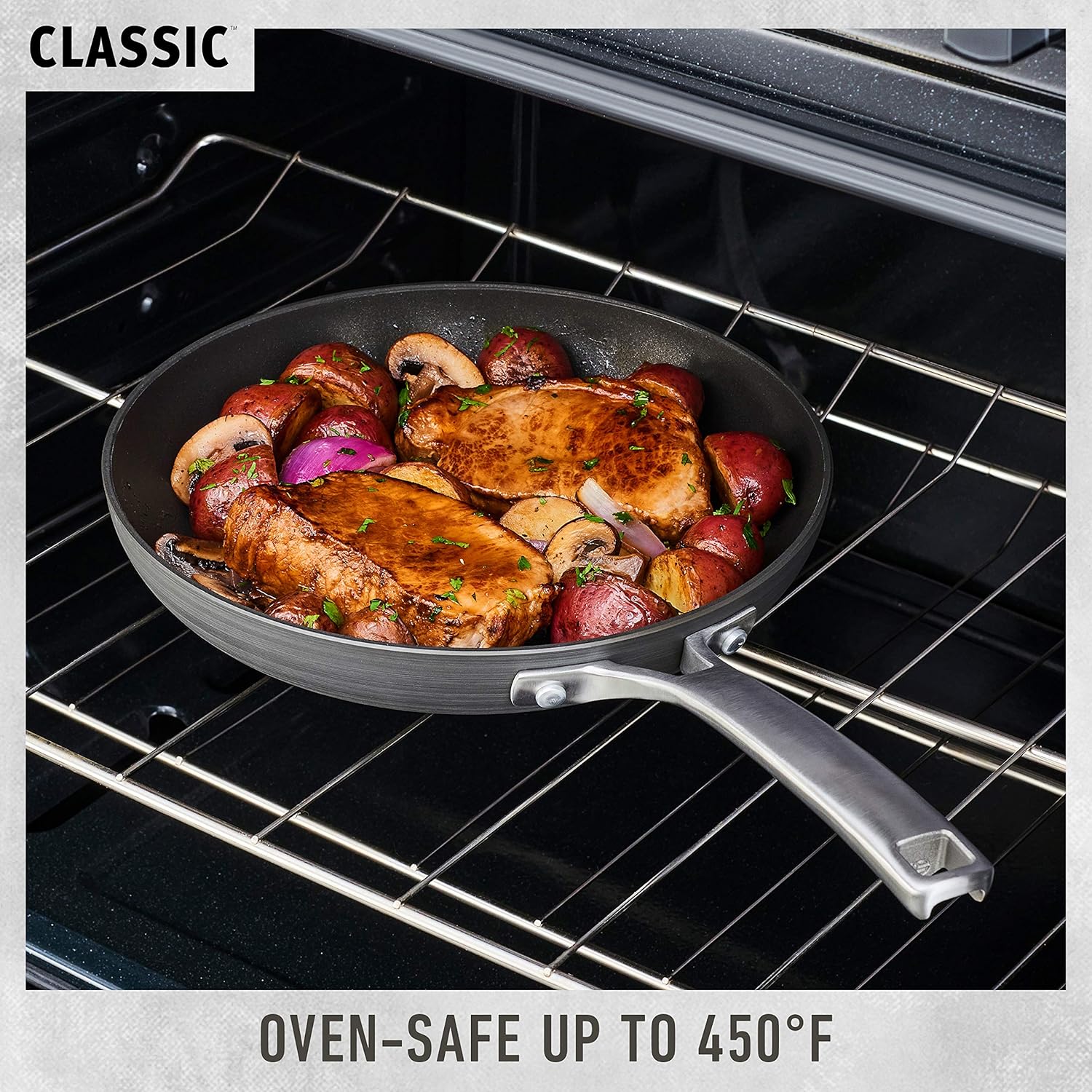 12-Inch Grey Nonstick All Purpose Pan with Cover O151826