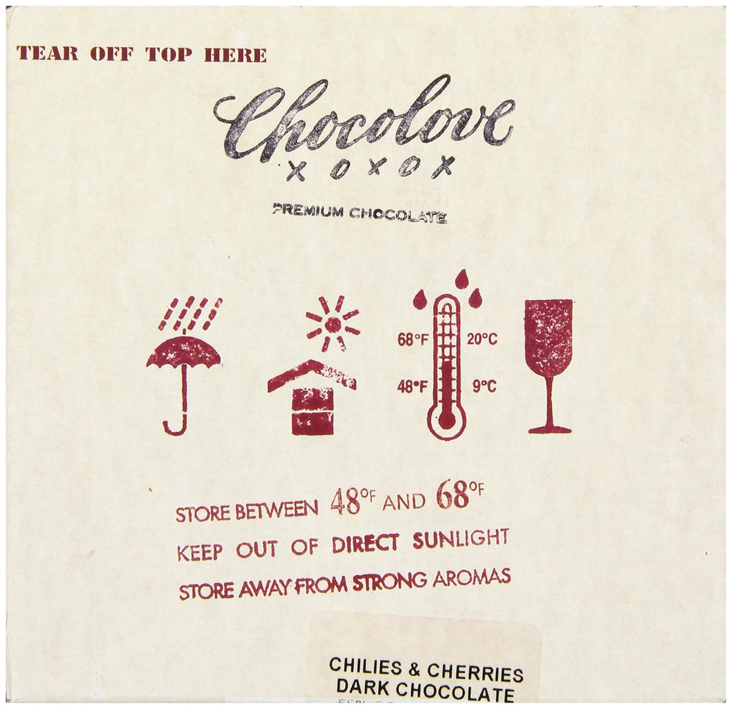 Dark Chocolate Chilies Cherries 3.2 Ounce Pack of 12 T1965