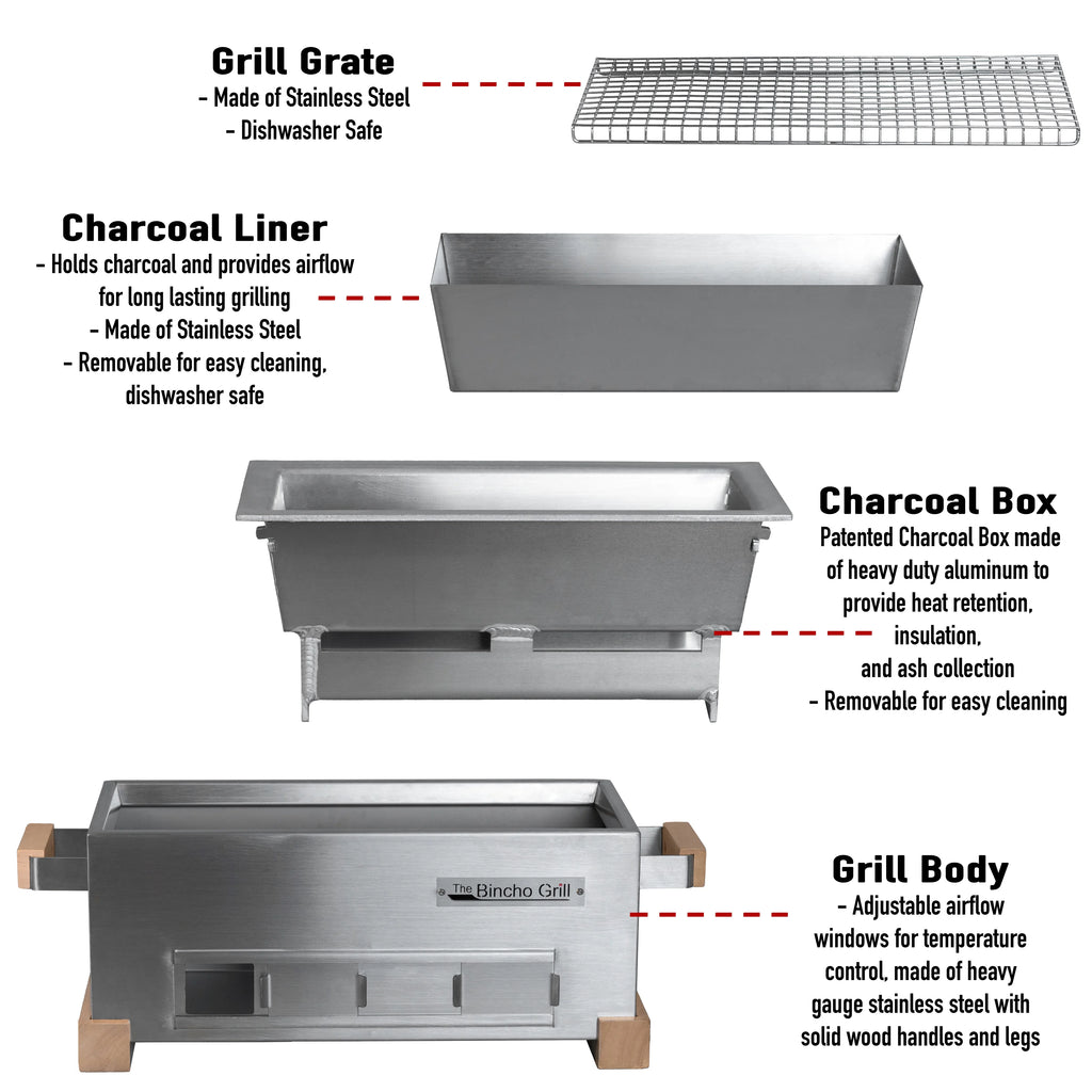 16" Yakitori Tabletop Charcoal Grill X68801