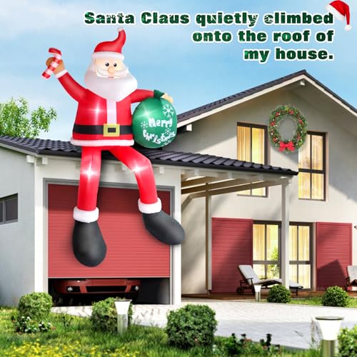 8 FT Blow Up Santa Claus with Gifts Bag Outdoor Decorations H466