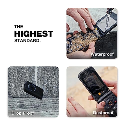 Rugged Basic Flip Phone, 4G Feature Cell Phone, Waterproof, Drop-Proof, Dual SIM K492048