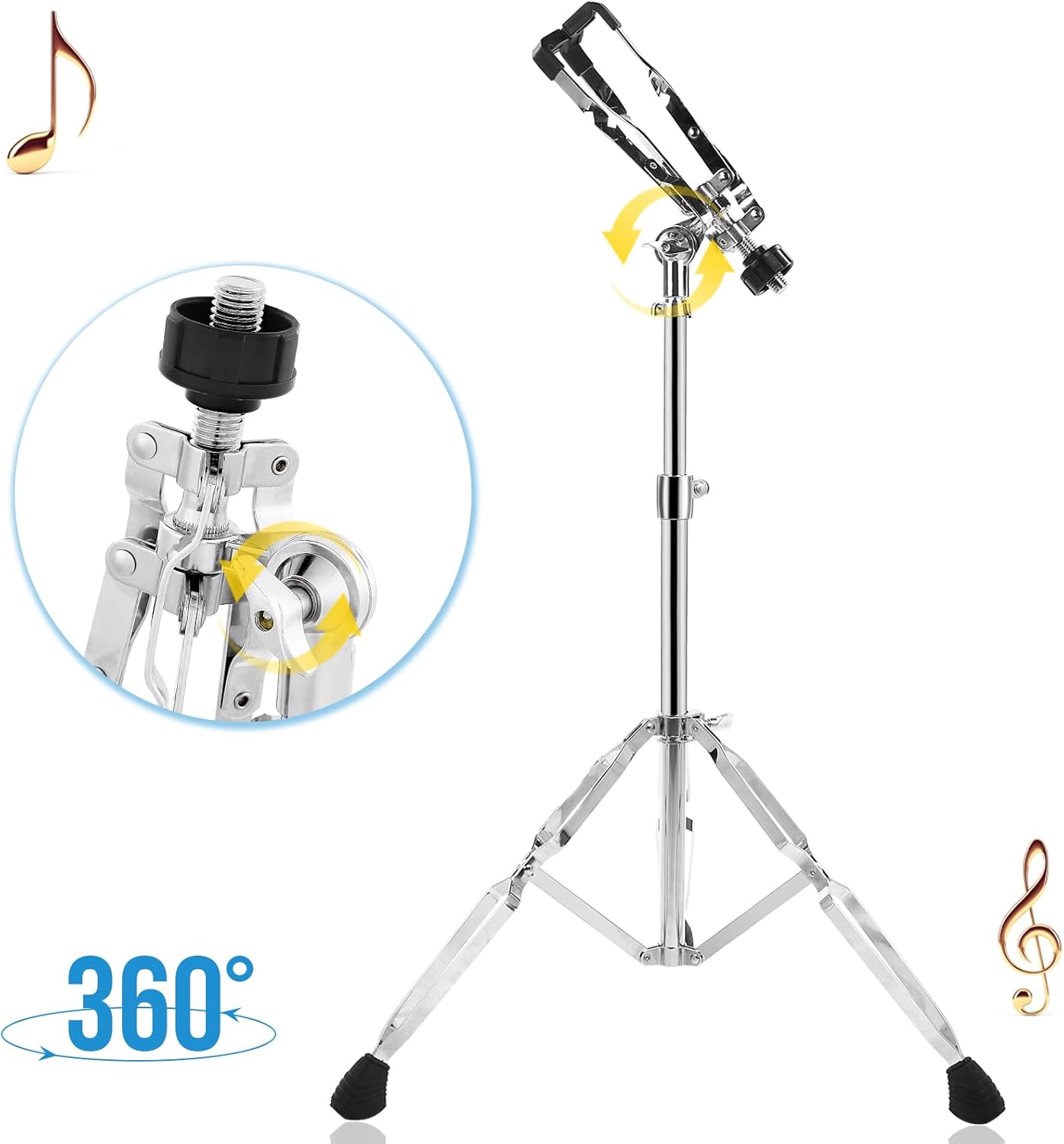 Adjustable Snare Drum Stand for 10-14 Inch Drum Pad, Height 26"-41" E46008