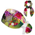 Cotton Scrub Caps with Buttons and Sweatband E9418