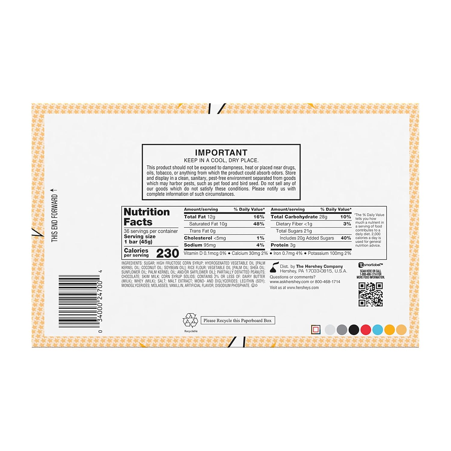 Chocolate Caramel Peanut Crisps Candy Bars, 1.6 oz (36 Count) K53294