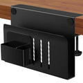 Black Clamp On Under Desk Laptop Holder with Magnetic Pen Holder C8715