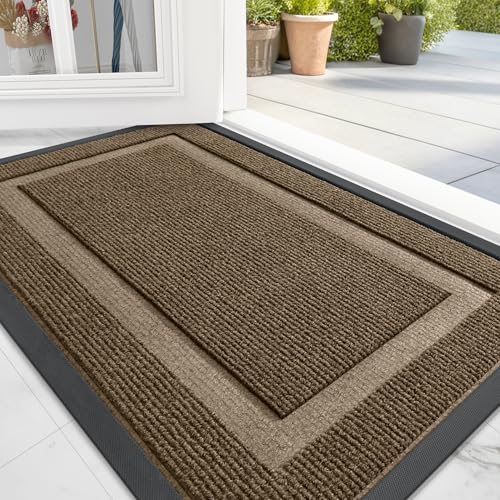 Black 36x24 Natural Rubber Front Door Mat R114
