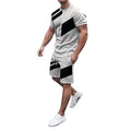 Mens Short Sets 2 Piece Outfits Summer Tracksuits Short Sleeve Tshirts and Shorts N2096