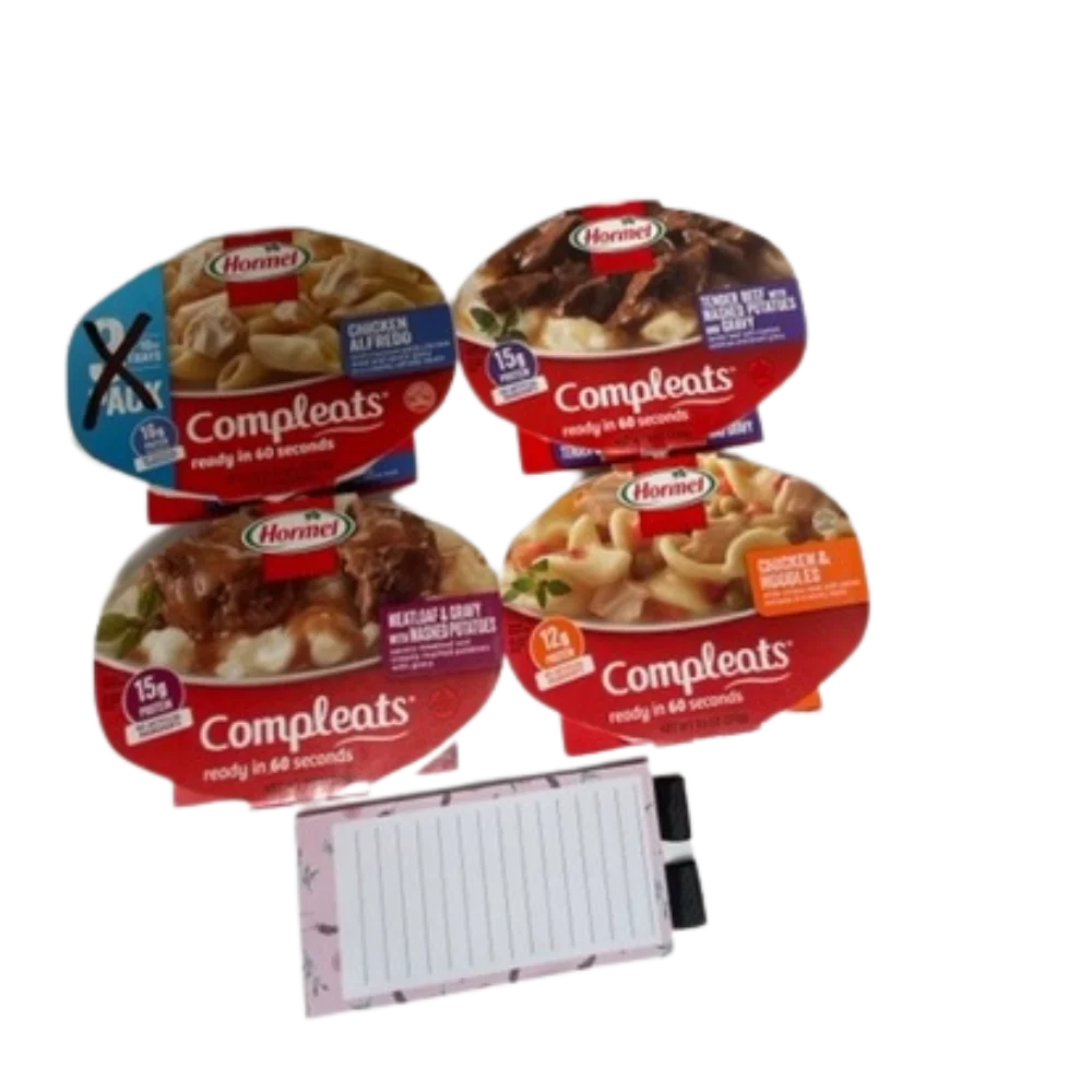 4 Pack Chicken Alfredo, Tender Beef, Chicken Noodle, Meatloaf U969853