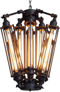 8-Lights Industrial Metal Pendant Chandelier E324