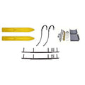 Yellow Trail 6 inch Snowmobile Skis with 10 inch Round Bars Complete Kit W188859