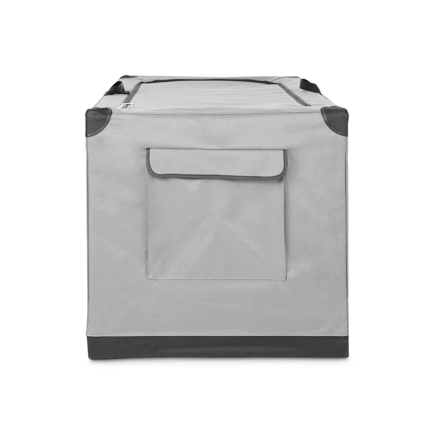 Portable Canvas Dark Grey Dog Crate D87272