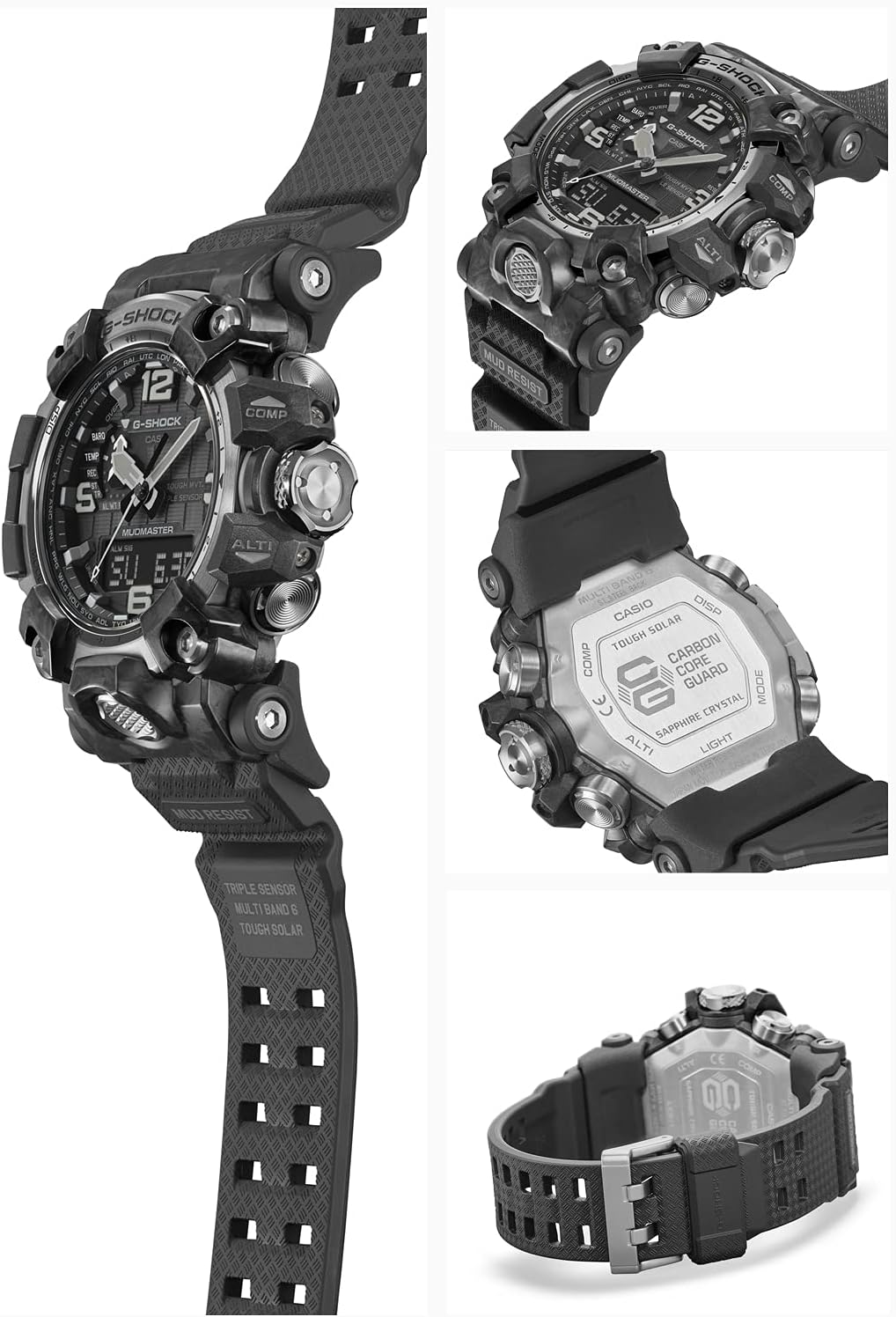 G-Shock Carbon MUDMASTER Radio Solar Triple Sensor Watch A4106