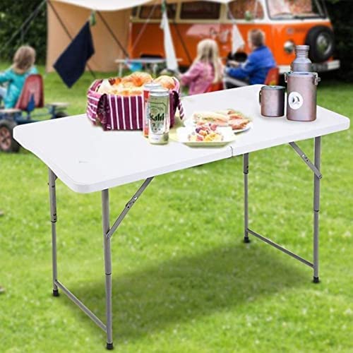 White Plastic 6ft Folding Table J9612