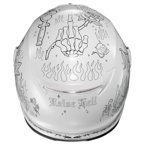 Matte Black Full Face Motorcycle Helmet DOT ECE 22.06 Approved M3286