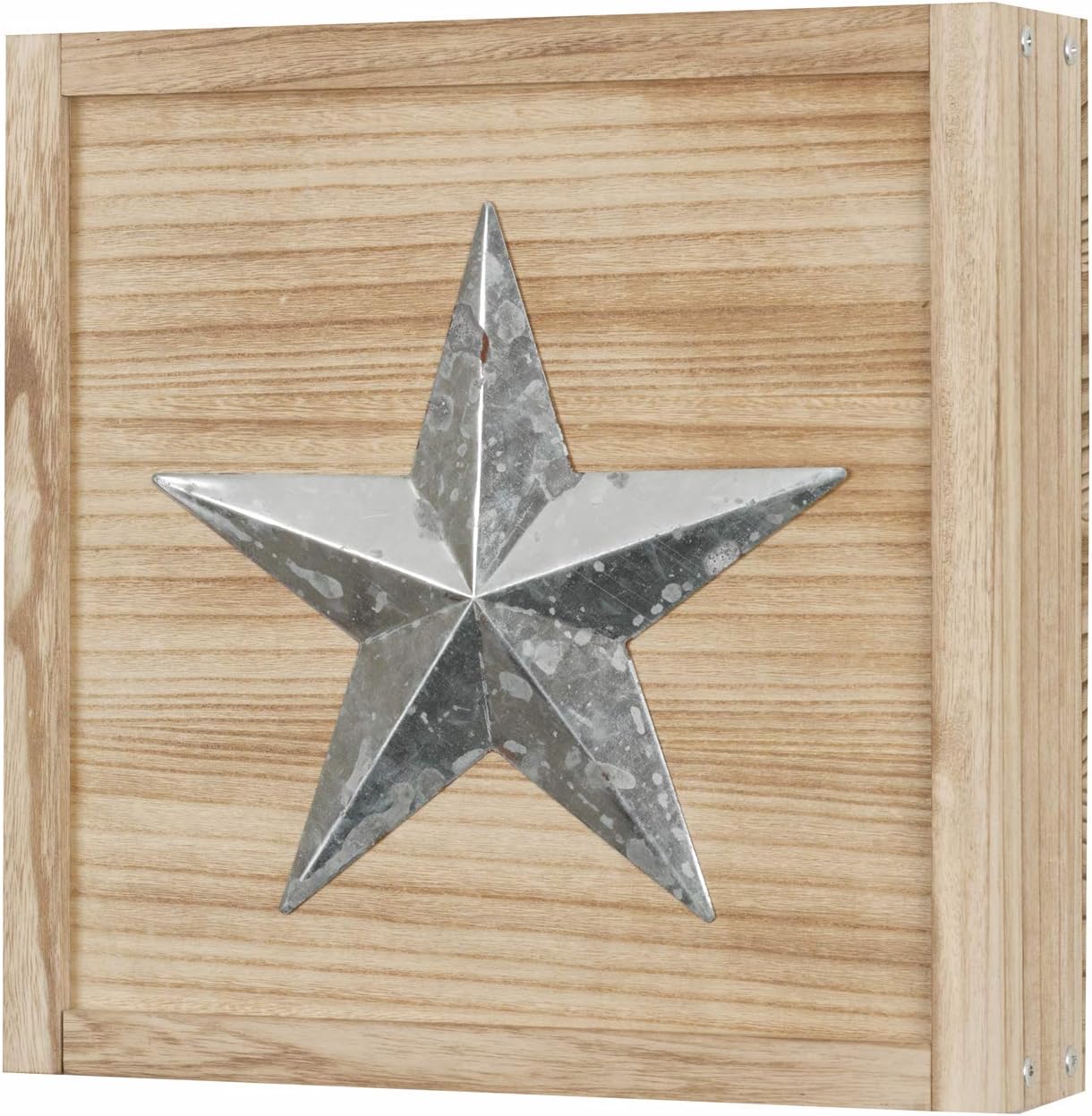 Solid Wood Wall Hanging Display Cabinet, Distressed Natural Finish R558