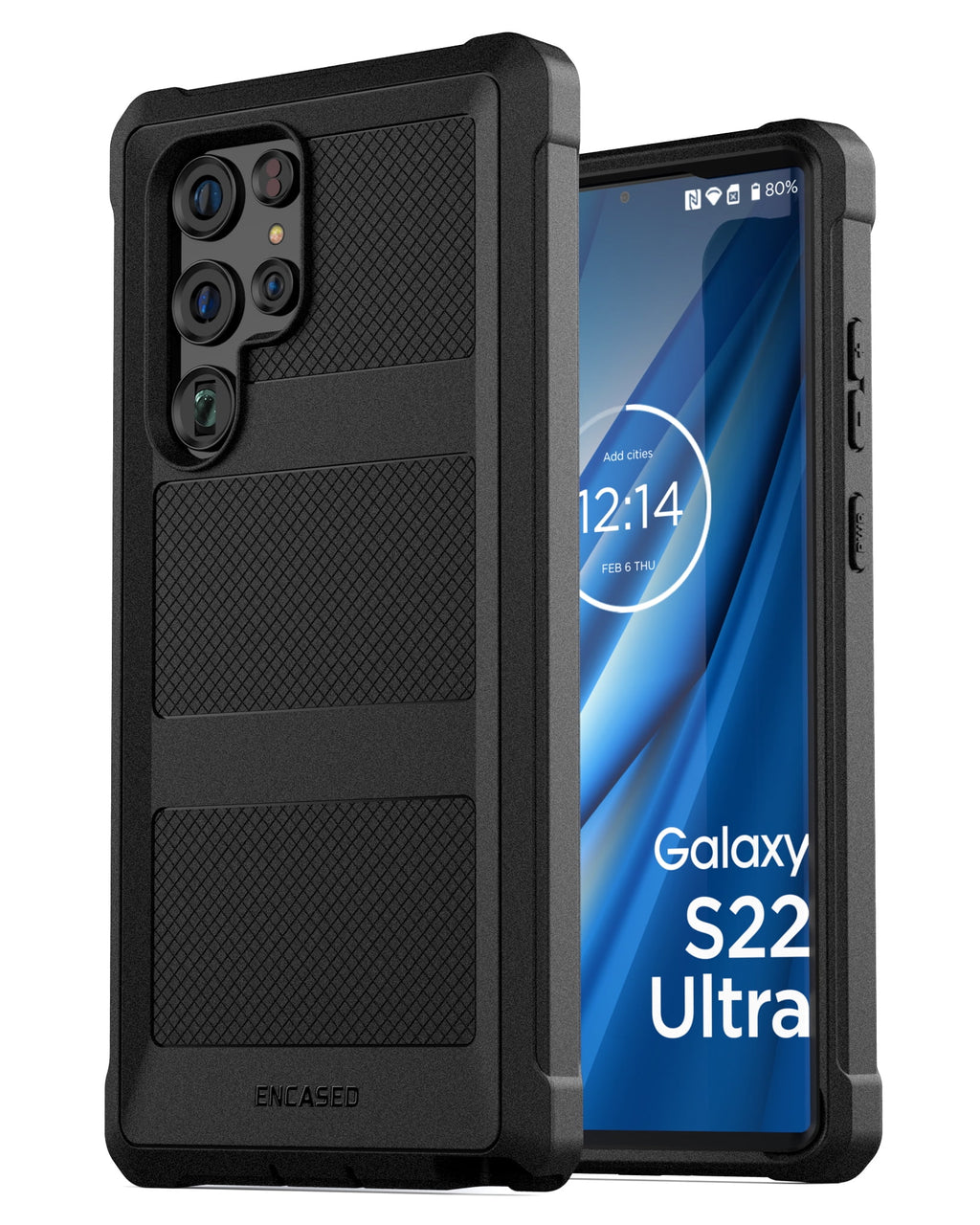Black Belt Clip Case for Samsung Galaxy S22 Ultra L78603