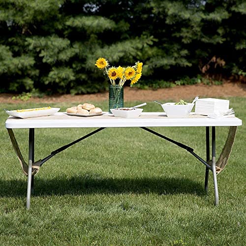 White Plastic 6ft Folding Table J9612