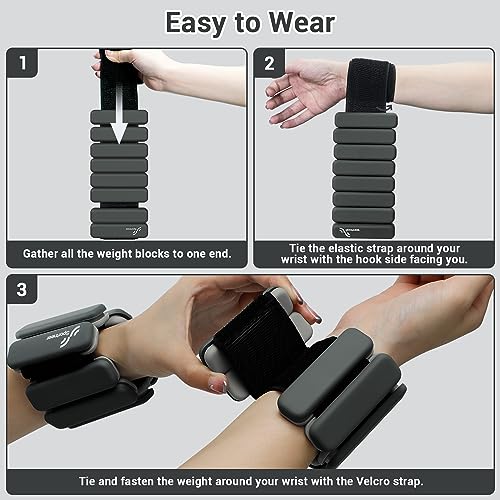 1 Pair Adjustable Silicone Wrist Bangles S529979