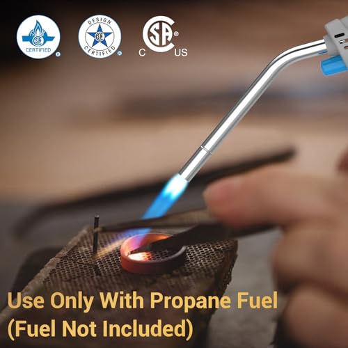 Propane Torch Head with Igniter, Trigger Start, 5FT Hose, Self Ignition, Flame Adjustable Valve B7699