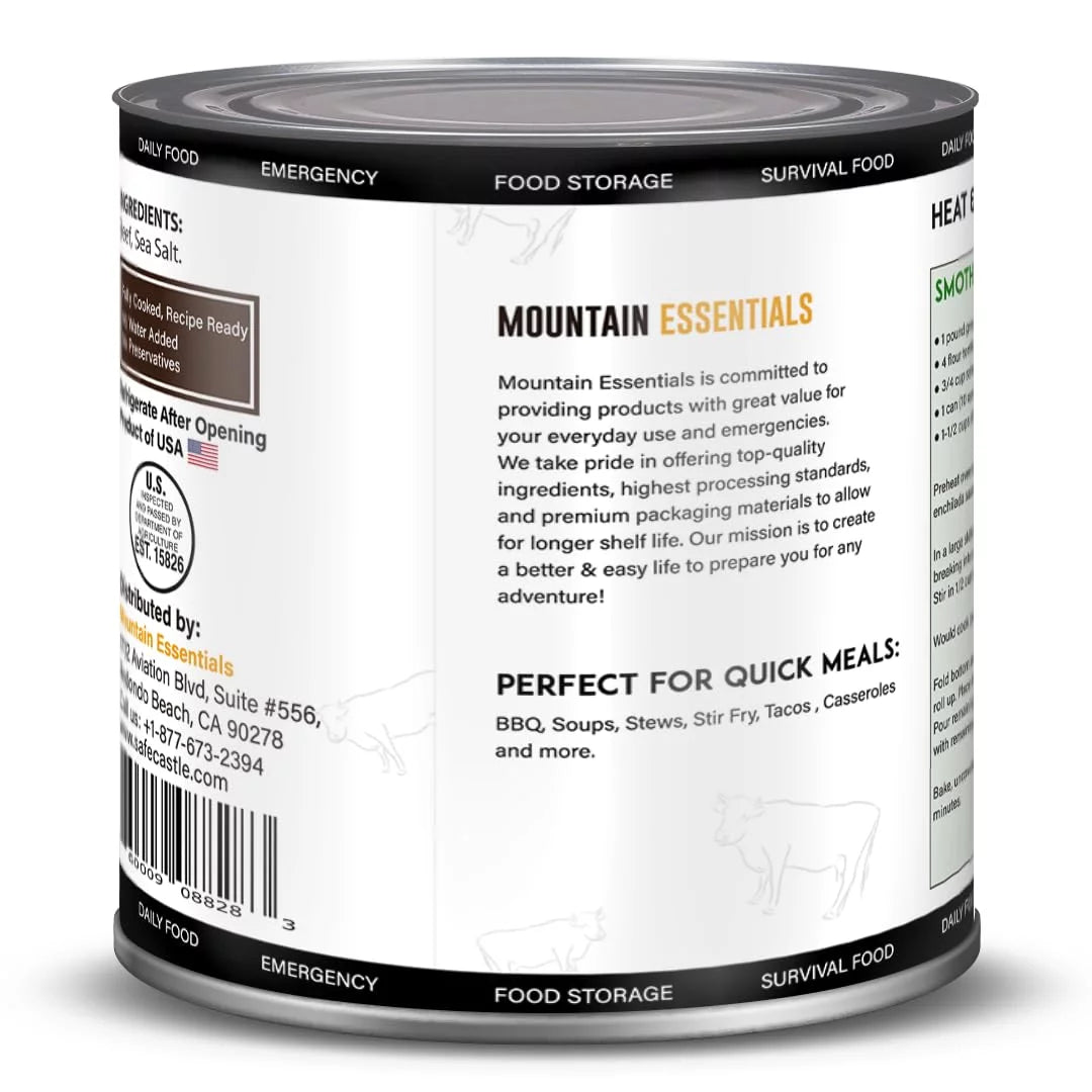 6 Cans Pack Canned Ground Beef 28 Ounce Cans Fully Cooked S671315