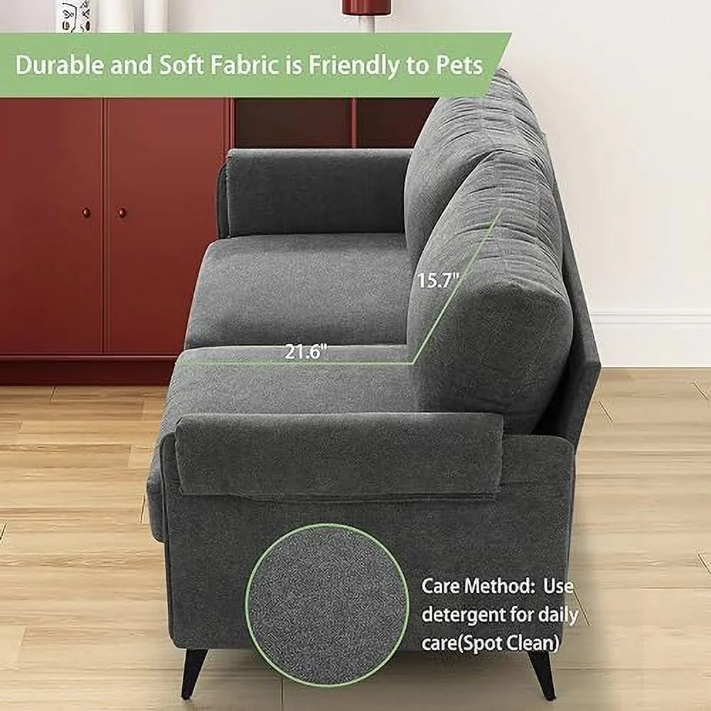 50" Fabric 2-Seater Sofa with Removable Cushion R273383