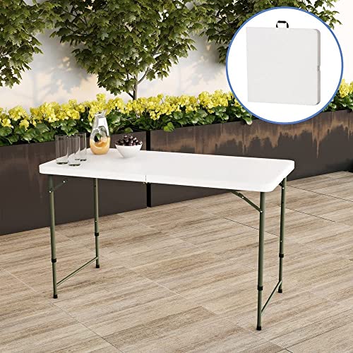 White Plastic 6ft Folding Table J9612