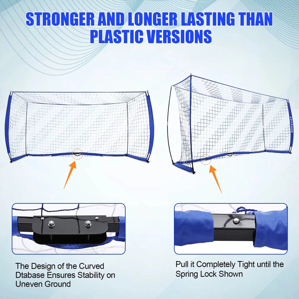 Blue 12 ft x 6 ft Portable Soccer Goal S69266