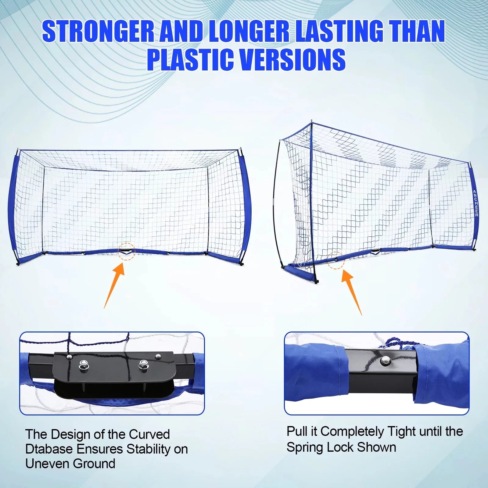 Blue 12 ft x 6 ft Portable Soccer Goal S69266