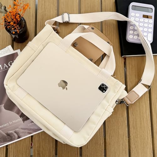 Canvas Tote Bag with Multiple Pockets U2946