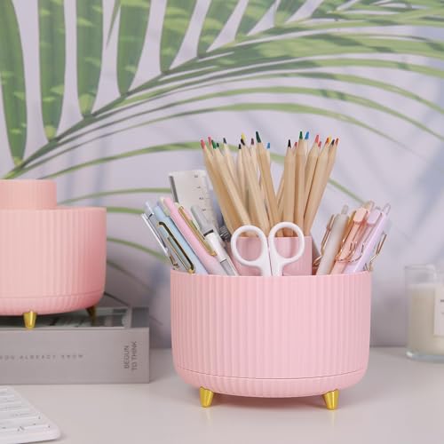 360 Degree Rotating Desk Organizer with 5 Slots (Bean Green) Q8623