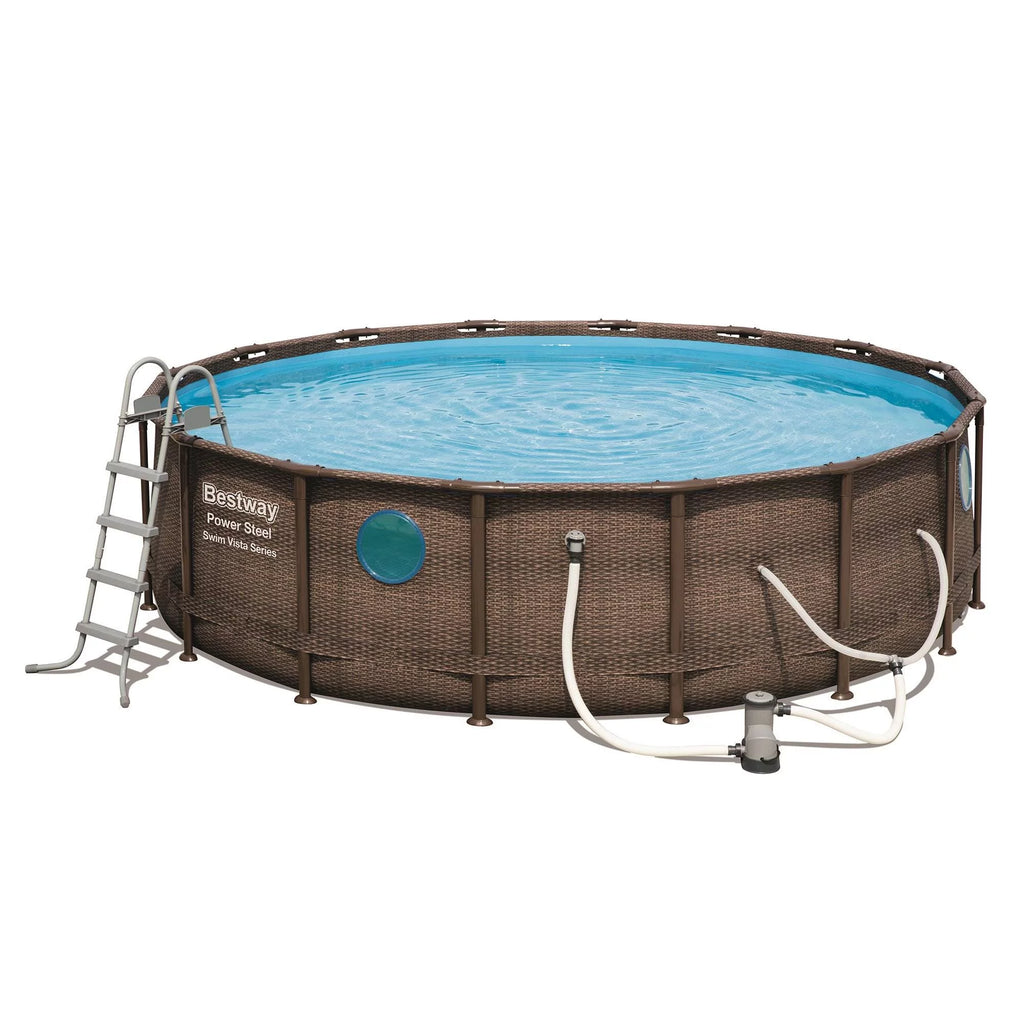 16ft x 48in Power Steel Swim Vista Pool Set I37782