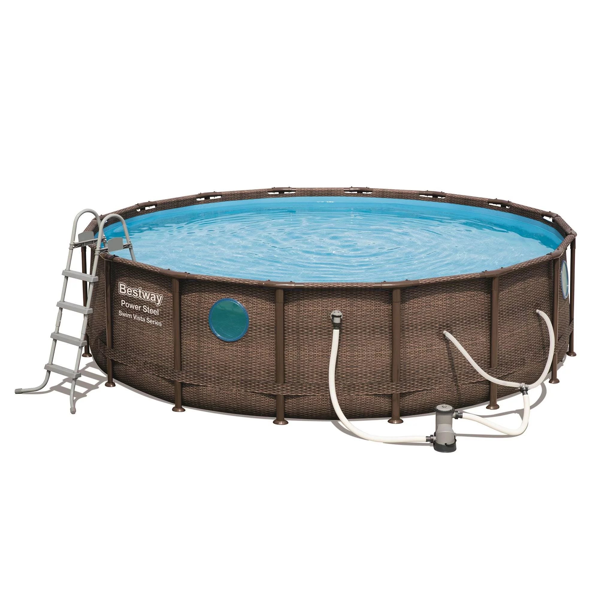 16ft x 48in Power Steel Swim Vista Pool Set I37782